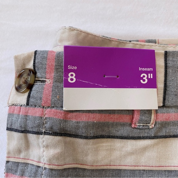 Merona Pink and Gray Striped Shorts - Picture 5 of 5